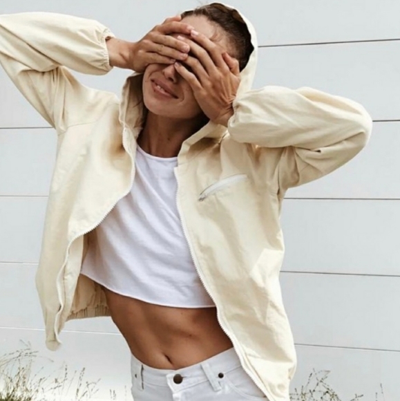 Brandy Melville Jackets & Blazers - Brandy Melville Yellow Krissy Windbreaker Jacket